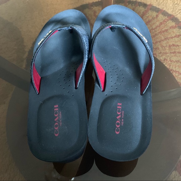 Coach Wedge Flip Flop Sandals Size 9.5 - Picture 3 of 8